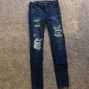 American eagle ripped skinny jeans